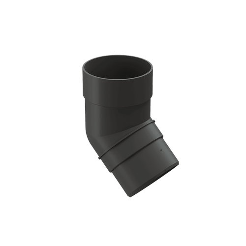 DOCKE Колено 45˚ для водосточной трубы Premium, графит