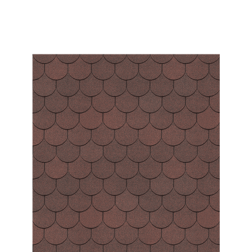 Гибкая черепица Docke STANDARD КОЛЬЧУГА Красный