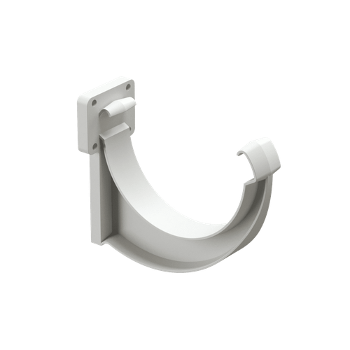 Docke LUX Кронштейн желоба металлический d-140мм L-300мм (Пломбир) для водостока пластик