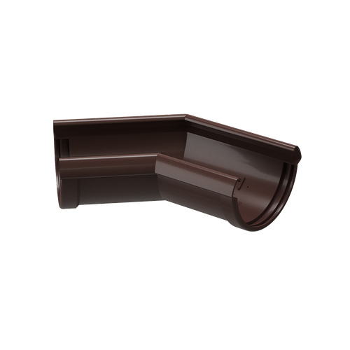 Docke LUX Угол желоба 135° (Шоколад) для водостока пластик