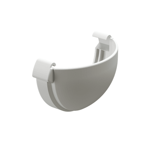 Docke LUX Заглушка желоба 140мм (Пломбир) для водостока пластик