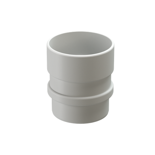 Docke LUX Муфта переходник люкс-стандарт (Пломбир) для водостока пластик